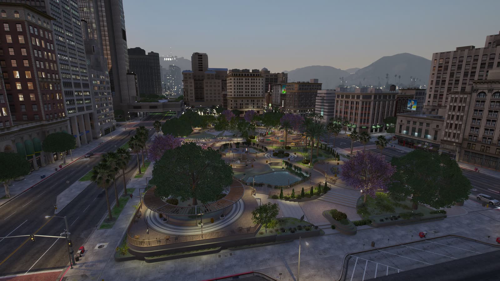 Legion Square in the early evening